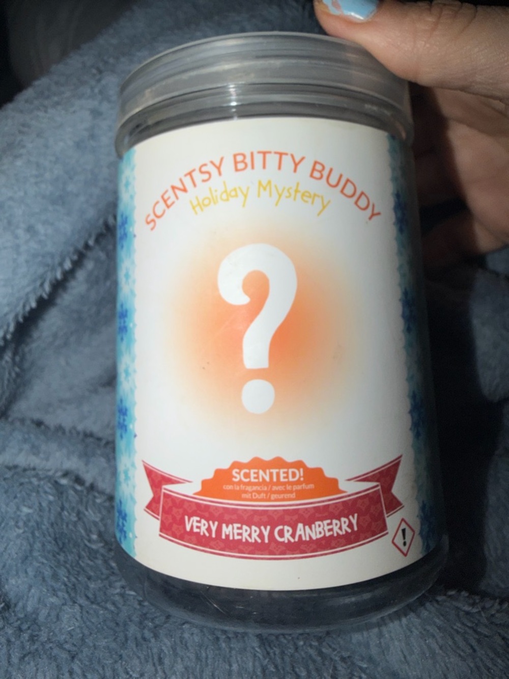 Scentsy Bitty Buddy - White with Red and Blue Accents